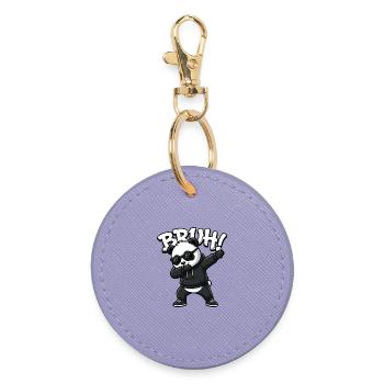 Bruh Panda Dabbing Cool Panda Bär Lustig - Runder Schlüsselanhänger - Lavendel - Vorne