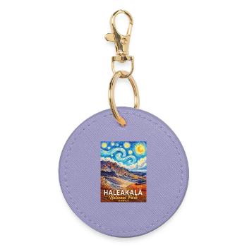 Haleakalā National Park, Hawaii - Round Keyring - lavender - Front