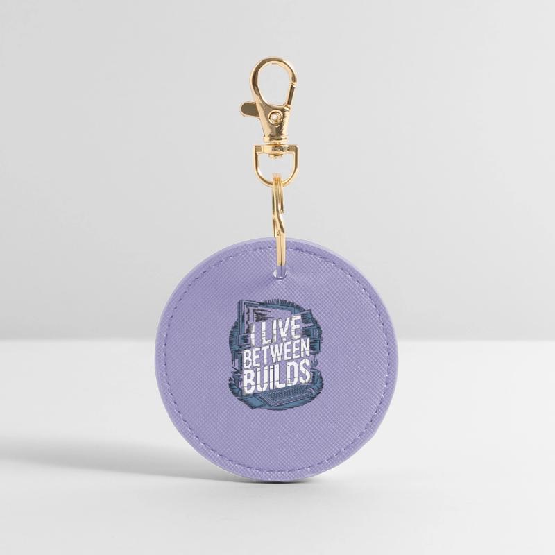 Game Developer I Live Between Builds Game Coder Round Keyring
