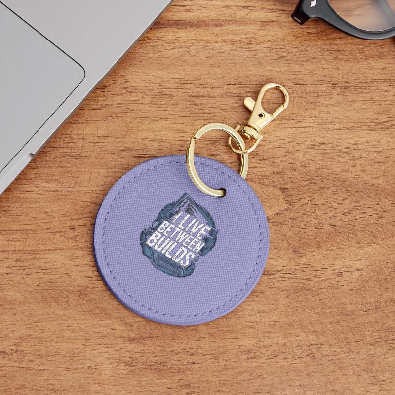 Game Developer I Live Between Builds Game Coder Round Keyring