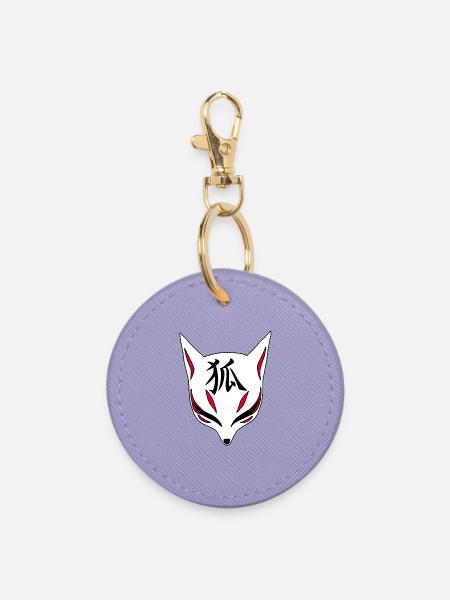 Japanischer Fuchs manga - Runder Schlüsselanhänger - Lavendel