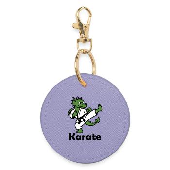 Karaté Dragon - Porte-clés rond - lavande - Devant