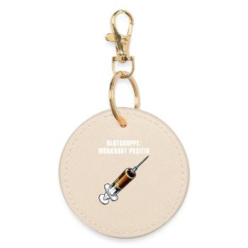 Kaffee Schweden Mörkrost Schwedisch Fika - Round Keyring - oyster - Front
