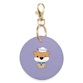 Matrosen Otter  - Runder Schlüsselanhänger - Lavendel - Vorne