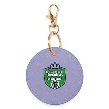 Je ne peux pas, j’ai la forêt. - Porte-clés rond - lavande - Devant