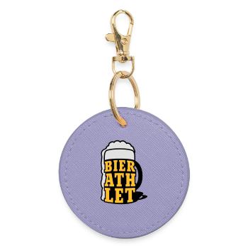Bierathlet | Beer | Bier - Porte-clés rond - lavande - Devant