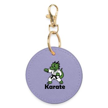 Karaté Dragon - Porte-clés rond - lavande - Devant