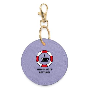 Mon dernier recours ! (Buveur de café POS3C) - Porte-clés rond - lavande - Devant