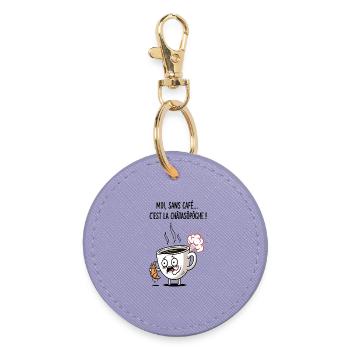 Dessin animé Café Crisis Mug - Porte-clés rond - lavande - Devant