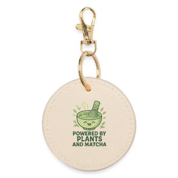 Matcha Kraft aus Pflanzen - Runder Schlüsselanhänger - Auster - Vorne