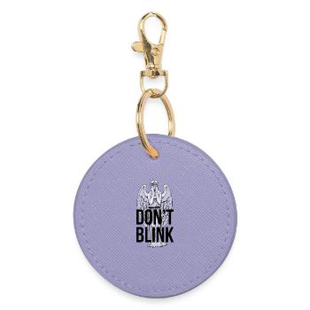 Don't Blink - Round Keyring - lavender - Front