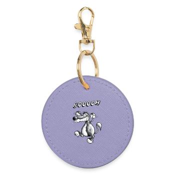 Wilder Wolf - Runder Schlüsselanhänger - Lavendel - Vorne