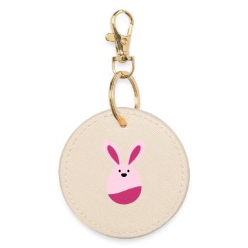 Hare - Round Keyring - oyster - Front
