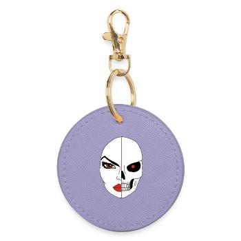 Le visage de la mort - Porte-clés rond - lavande - Devant