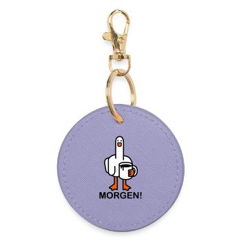 Guten Morgen! - Runder Schlüsselanhänger - Lavendel - Vorne