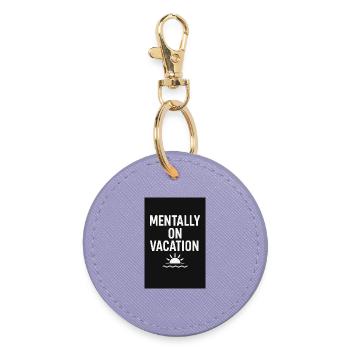 Mentally vacation sunrise - Round Keyring - lavender - Front