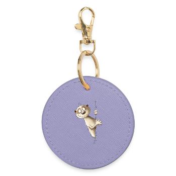 Droll Meerkat I Wild Animals - Round Keyring - lavender - Front