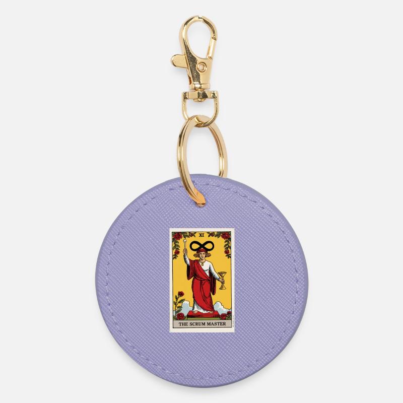 The Infinity Tarot Scrum Master Design - Round Keyring - lavender