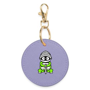 Turtle Knight Épée Fighter Armure Casque - Porte-clés rond - lavande - Devant