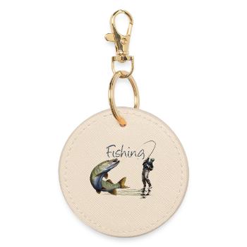 Fishing - Round Keyring - oyster - Front