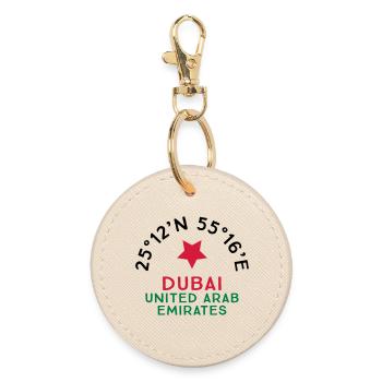 Dubai - Round Keyring - oyster - Front