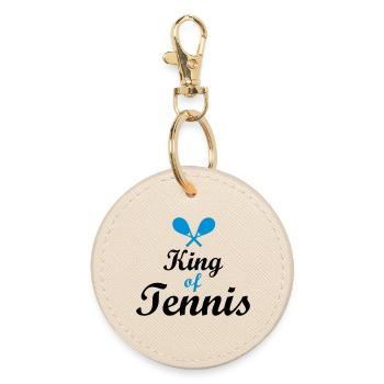 Tennis - Runder Schlüsselanhänger - Auster - Vorne