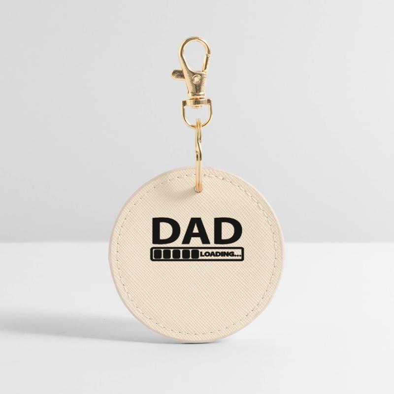 Abstract Geometric Pattern for Modern Apparel Round Keyring
