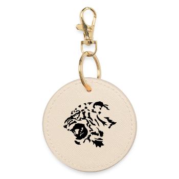 Tiger - Round Keyring - oyster - Front