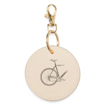 racing bike - Round Keyring - oyster - Front