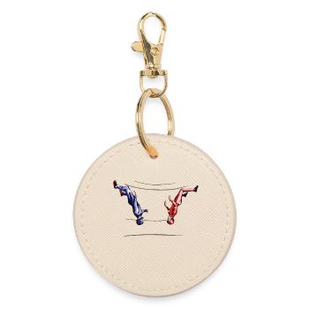 bodyflying - Round Keyring - oyster - Front