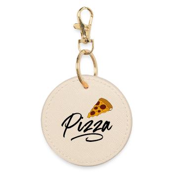 Pizza - Runder Schlüsselanhänger - Auster - Vorne