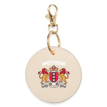 Amsterdam City Coat of Arms - Round Keyring - oyster - Front