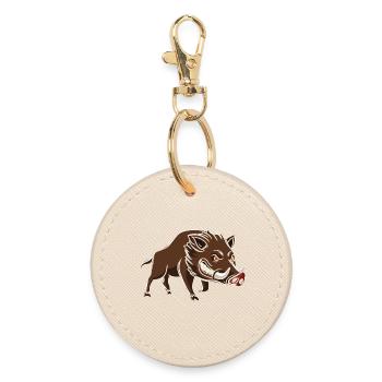 Sanglier en colère Cartoon Print - Porte-clés rond - huître - Devant