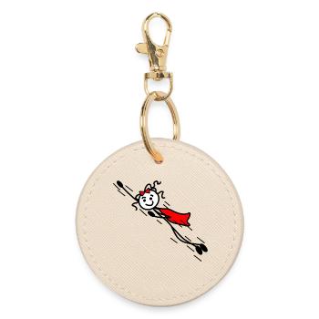Voler superwoman ou super vite - Porte-clés rond - huître - Devant