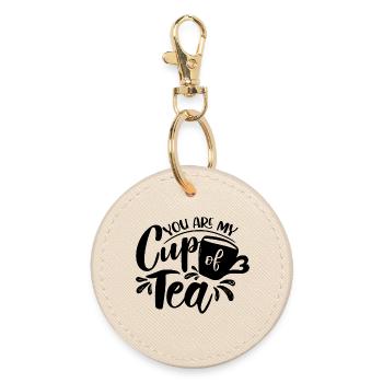 Tu es ma tasse de thé en disant - Porte-clés rond - huître - Devant