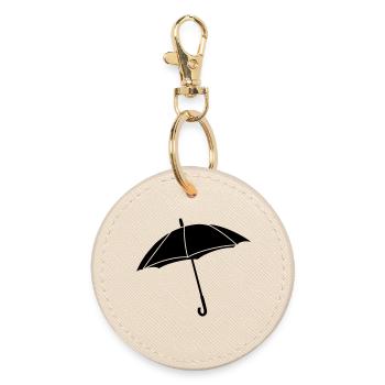 Umbrella - Round Keyring - oyster - Front
