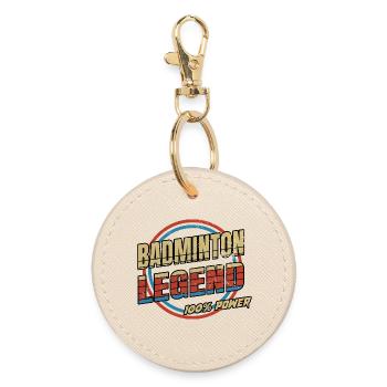 Badminton Legend - Round Keyring - oyster - Front