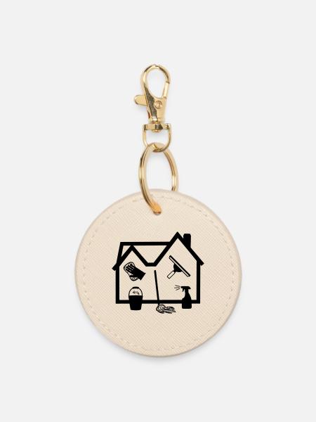 Home Reiniger Fensterreiniger - Runder Schlüsselanhänger - Auster