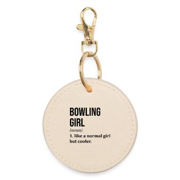 Bowling - Round Keyring - oyster - Front