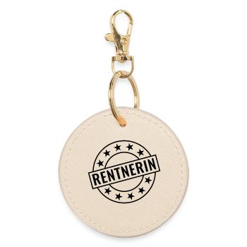 Rentnerin - Runder Schlüsselanhänger - Auster - Vorne