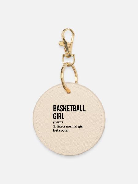 Basketball Basketball Basketball - Runder Schlüsselanhänger - Auster