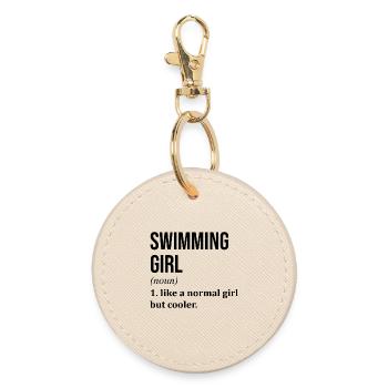 Schwimmen - Runder Schlüsselanhänger - Auster - Vorne