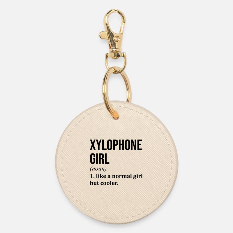 Xylophon - Runder Schlüsselanhänger - Auster