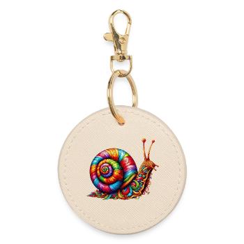 Snail - Round Keyring - oyster - Front