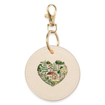 living close to nature with a tiny house in the forest - Round Keyring - oyster - Front