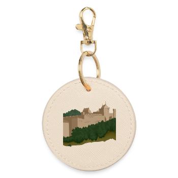 Château sur la colline - Porte-clés rond - huître - Devant