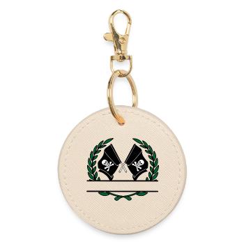 Bannière de couronne de laurier Laggen Pirate - Porte-clés rond - huître - Devant