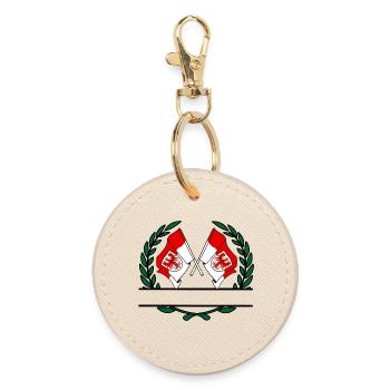 Flags Brandenburg laurel wreath - Round Keyring - oyster - Front