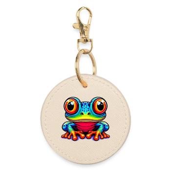 Frog - Round Keyring - oyster - Front