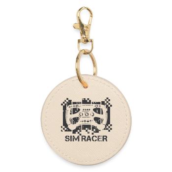Sim Racer gamer udes look simracing Symbole Logo - Porte-clés rond - huître - Devant
